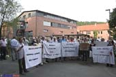 Protest vor der Verbandskläranlage in Eisenach (Bilder Uwe Schenke)